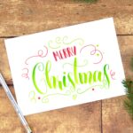 Brush Lettering Weihnachtskarte