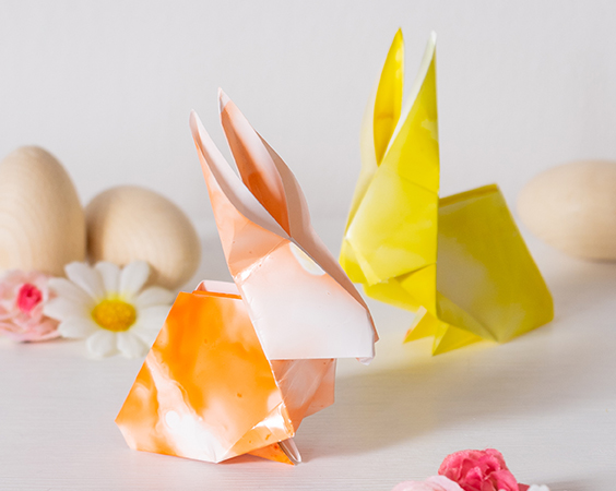 Origami Osterhase Bastelidee DIY