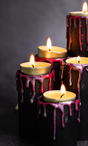 Gruselige Halloween Kerzenständer
