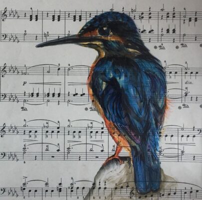 Vogel in Aquarell