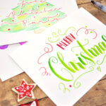 Brush-Lettering mit Aquarelleffekten – Weihnachtsedition