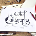 Kalligraphie mit der Bandzugfeder