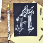Kalligraphie mit der Bandzugfeder